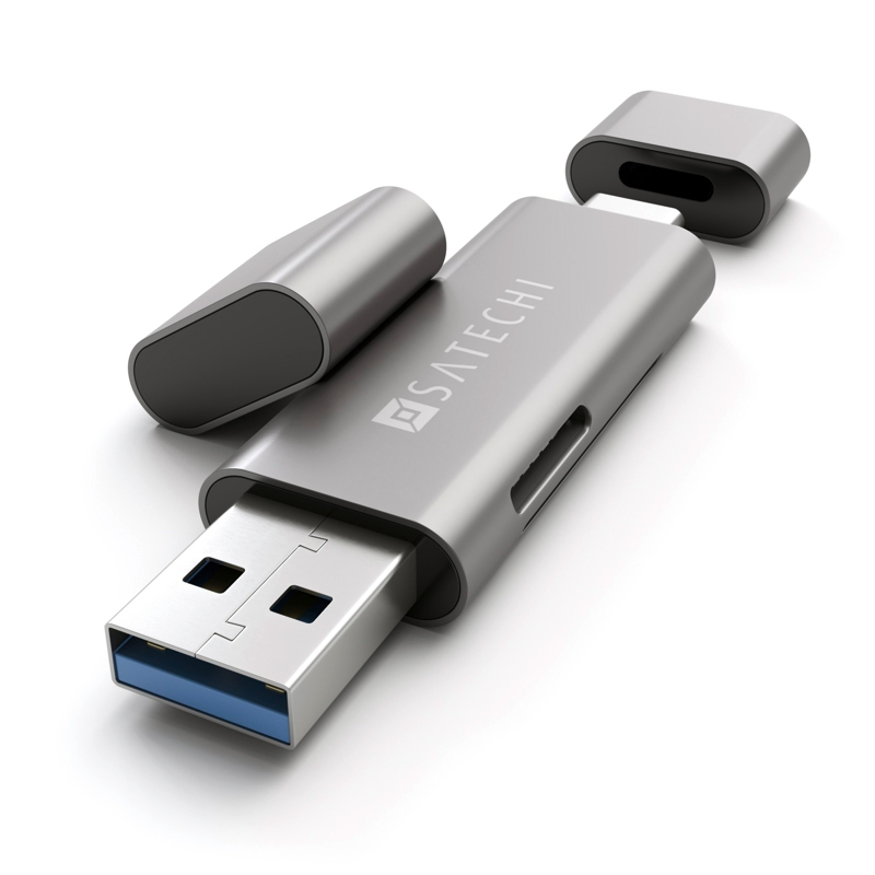 Satechi  USB-C USB 3.0 und Micro/SD Card Reader Space Gray | 00879961005917