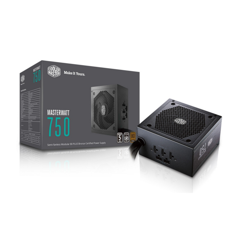 Coolermaster Cooler Master MasterWatt 750 Watt Netzteil 80+ Bronze 120mm Lüfter | 04719512062432