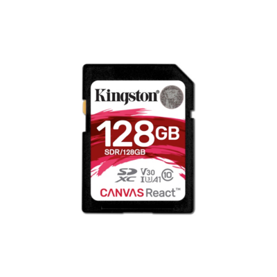 Kingston Canvas React 128 GB SDXC Speicherkarte (80 MB/s, Class 10, V30, A1)