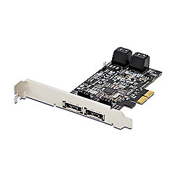 DIGITUS 4-Port SATA III PCI Express Karte mit 2 externe eSATA-Anschl&uuml;sse