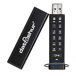 *iStorage datAshur USB2.0 Flash Drive 8GB Stick mit PIN-Schutz Aluminium Schwarz