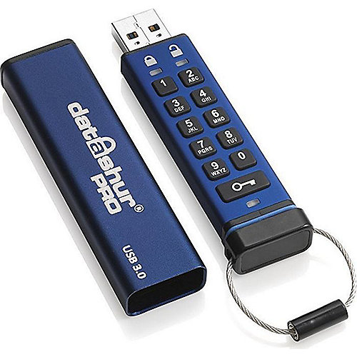 *iStorage datAshur PRO USB3.0 Flash Drive 8GB Stick mit PIN-Schutz Aluminium