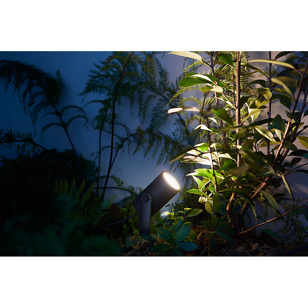 Philips Hue LED Gartenspot Lily 3er Basis-Set schwarz