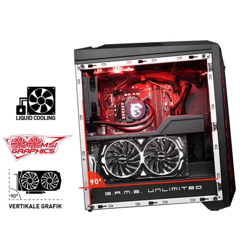 MSI Infinite X VR8RE-018 i7-8700K 16 GB / 2 TB + 256 GB SSD GTX 1080 W10