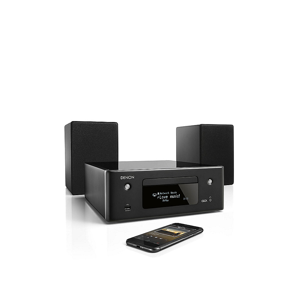 Denon CEOL N10 CD-Kompaktanlage HEOS Multiroom Bluetooth Airplay2 schwarz