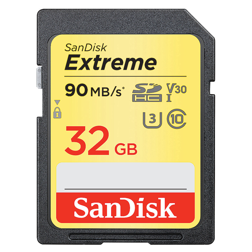 SanDisk Extreme 32 GB SDHC Speicherkarte (90 MB/s, Class 10, U3, V30) 2er Pack