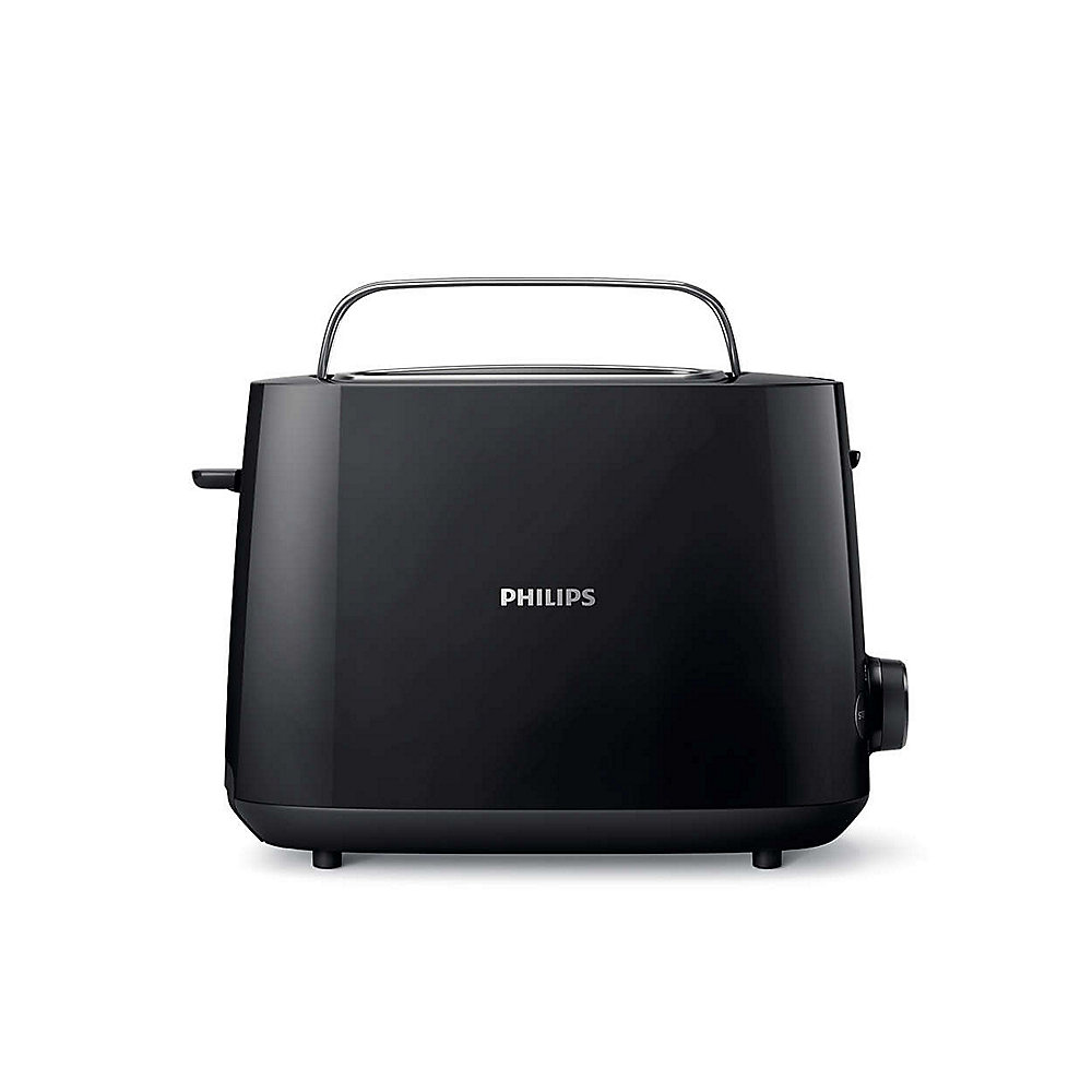Philips HD2581/90 Daily Collection Toaster schwarz Brötchenaufsatz