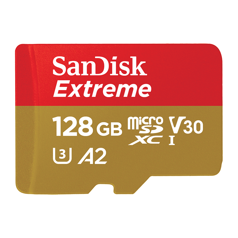 Sandisk  Extreme 128GB microSDXC Speicherkarte Kit 160MB/s, Class 10, U3, V30, A2 | 00619659169688