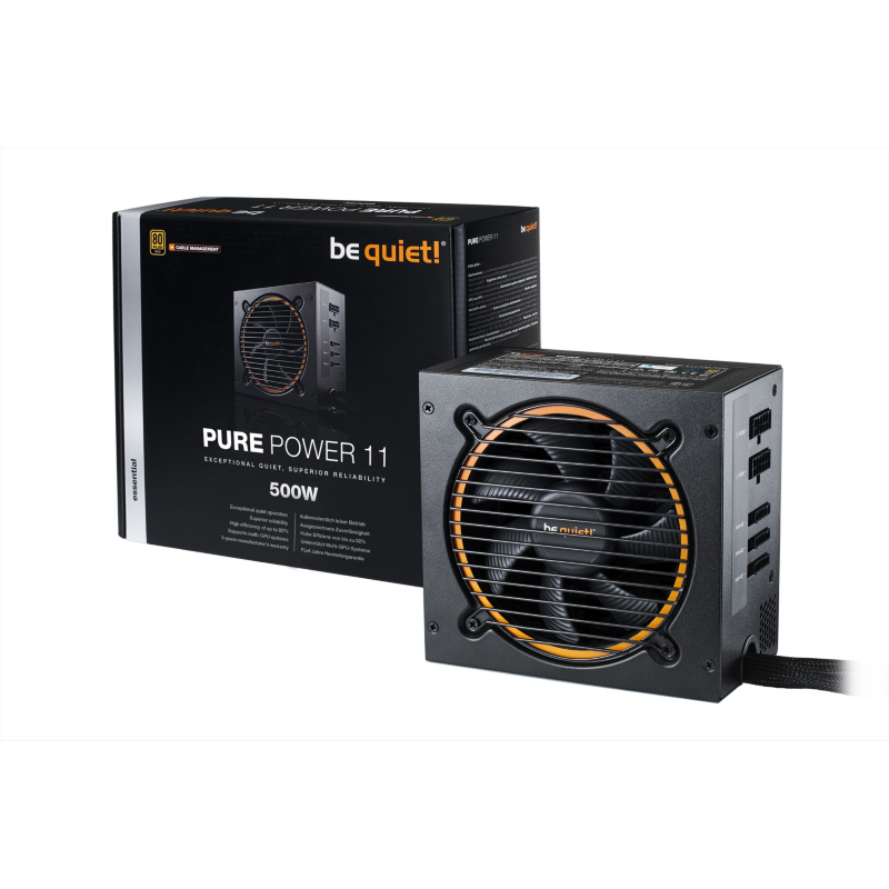 be quiet!  Pure Power 11 500 Watt CM ATX V2.4 Netzteil 80+ Gold (120mm Lüfter) | 04260052186381