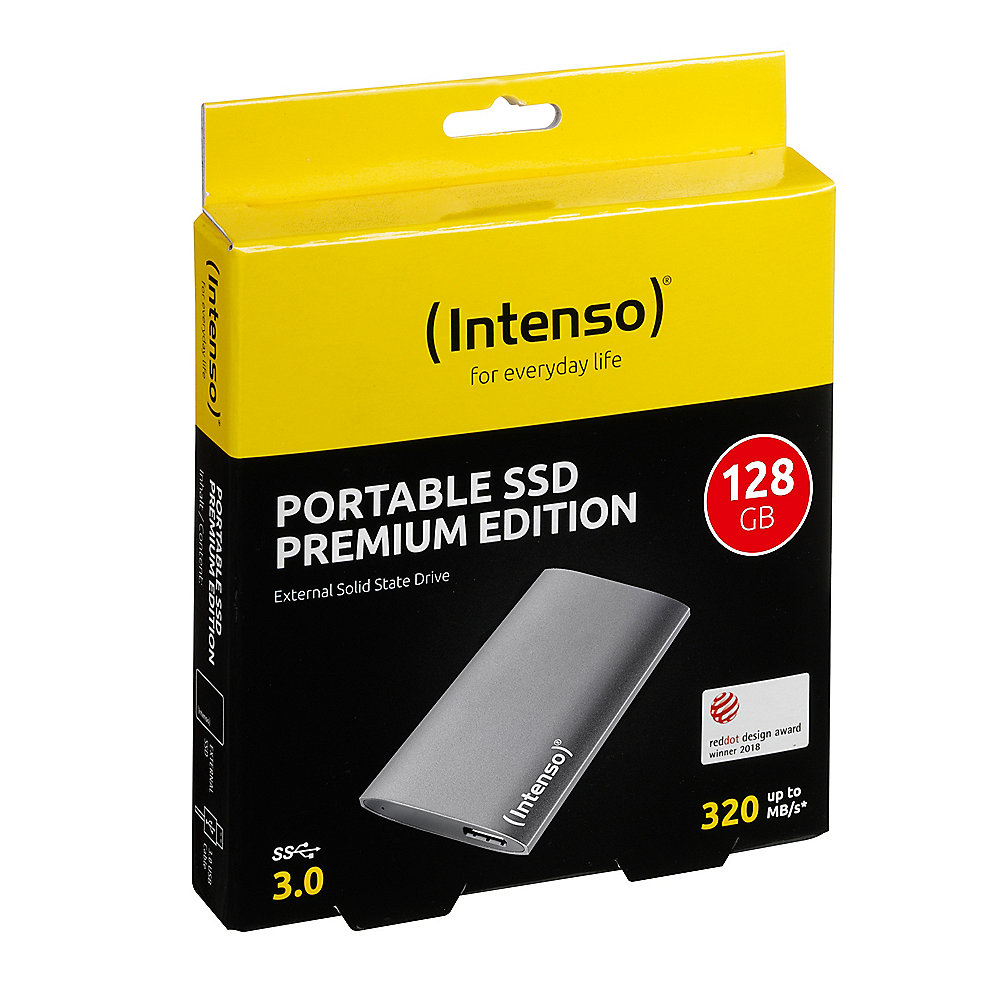 Intenso 3823430 Portable SDD 128GB USB3.0 1.8 Zoll mSATA600 anthrazit