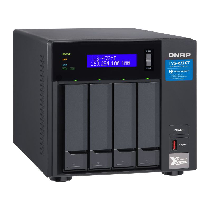 QNAP  TVS-472XT-PT-4G NAS System 4-Bay | 04713213514542