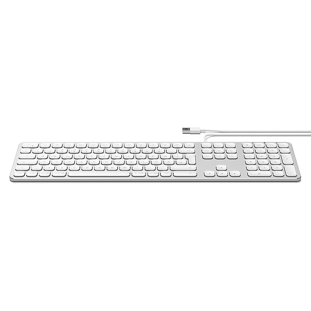 Satechi Aluminium Tastatur kabelgebunden für Mac silber