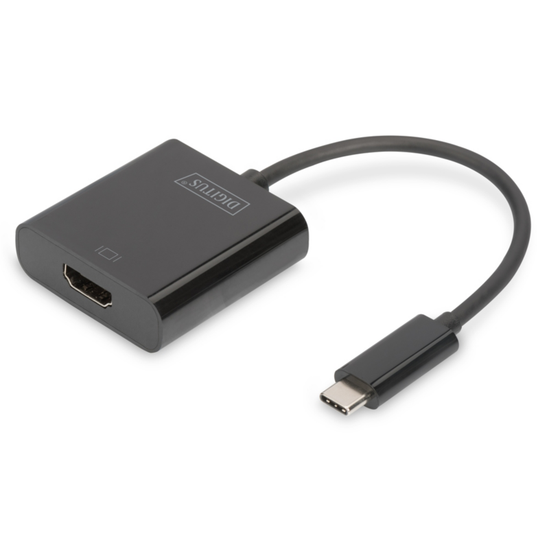 Digitus  USB 3.1 Typ-C zu HDMI Grafikadapter 4K schwarz DA-70852 | 04016032447528