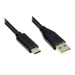 Good Connections Anschlusskabel 0,5m USB 2.0 USB-C&trade; zu USB 2.0 A schwarz