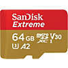 SanDisk Extreme 64GB microSDXC Speicherkarte Kit 160 MB/s, Class 10, U3, V30, A2