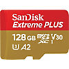 SanDisk Extreme Plus 128GB microSDXC Speicherkarte Kit 90 MB/s, Class 10, U3, A2