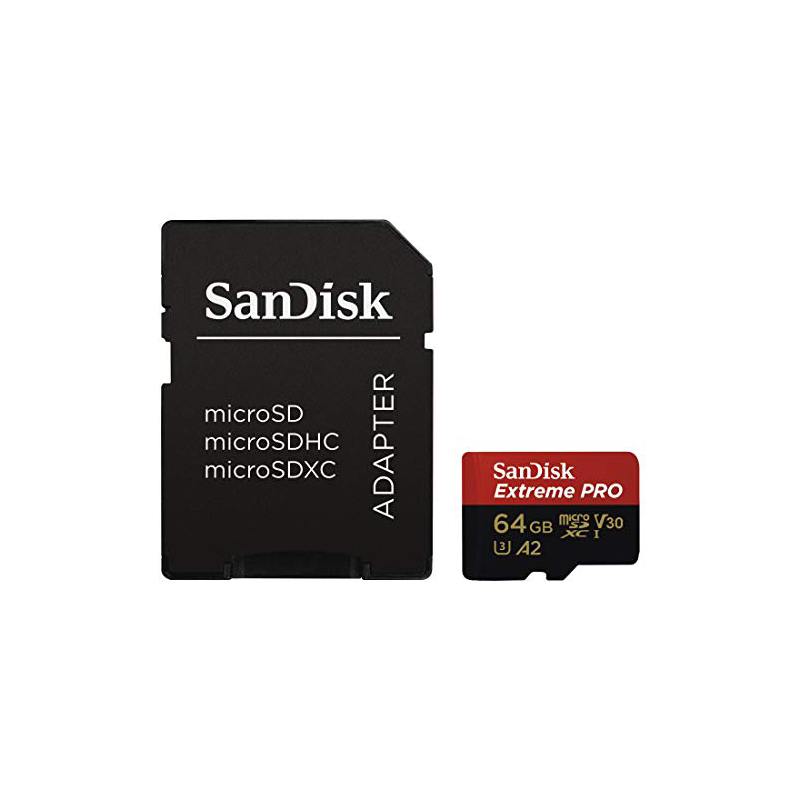 Sandisk  Extreme Pro 64GB microSDXC Speicherkarte Kit 170 MB/s, Class 10, U3, A2 | 00619659169794