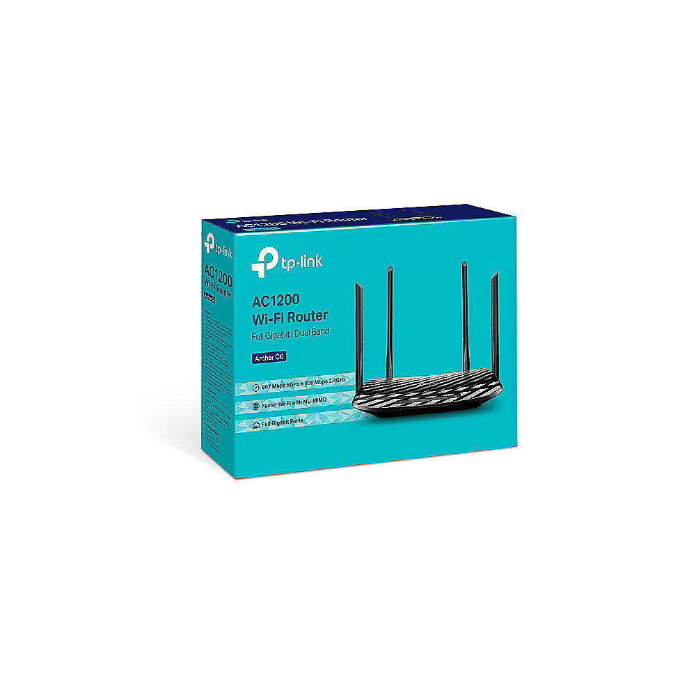 TP-LINK Archer C6 AC1200 Dualband WLAN-ac Gigabit Router