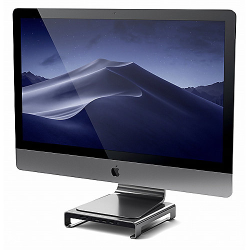 Satechi Aluminum Monitor Stand Hub für iMac space gray