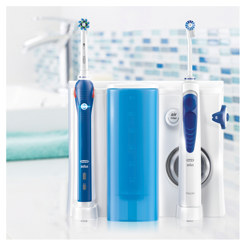 Oral-B  Mundpflege-Center mit PRO 2000 Elektrische Zahnbürste+OxyJet Munddusche | 04210201196655