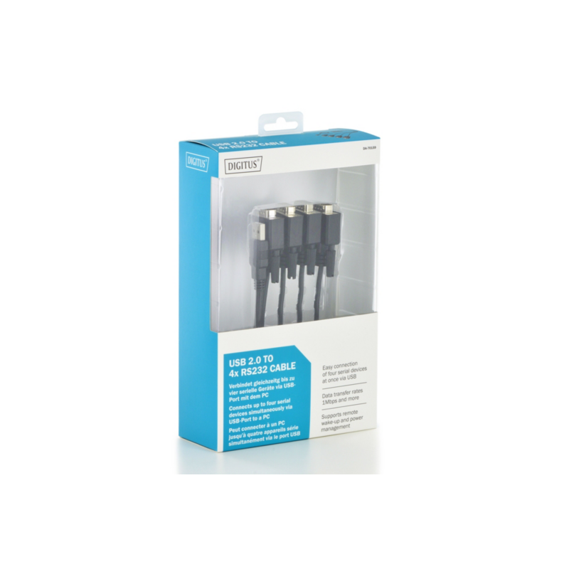 Digitus  DA-70159 USB 2.0 zu 4xRS232 Kabel | 04016032308539