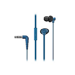 Panasonic RP-TCM130E-A In-Ear Kopfh&ouml;rer mit Flachbandkabel blau