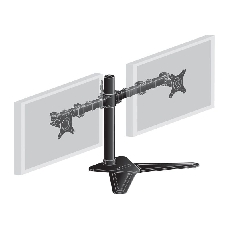 Iiyama  DS1002D-B1 duale Monitorhalterung mit Standfuß für zwei Displays bis 30″ | 04948570032068