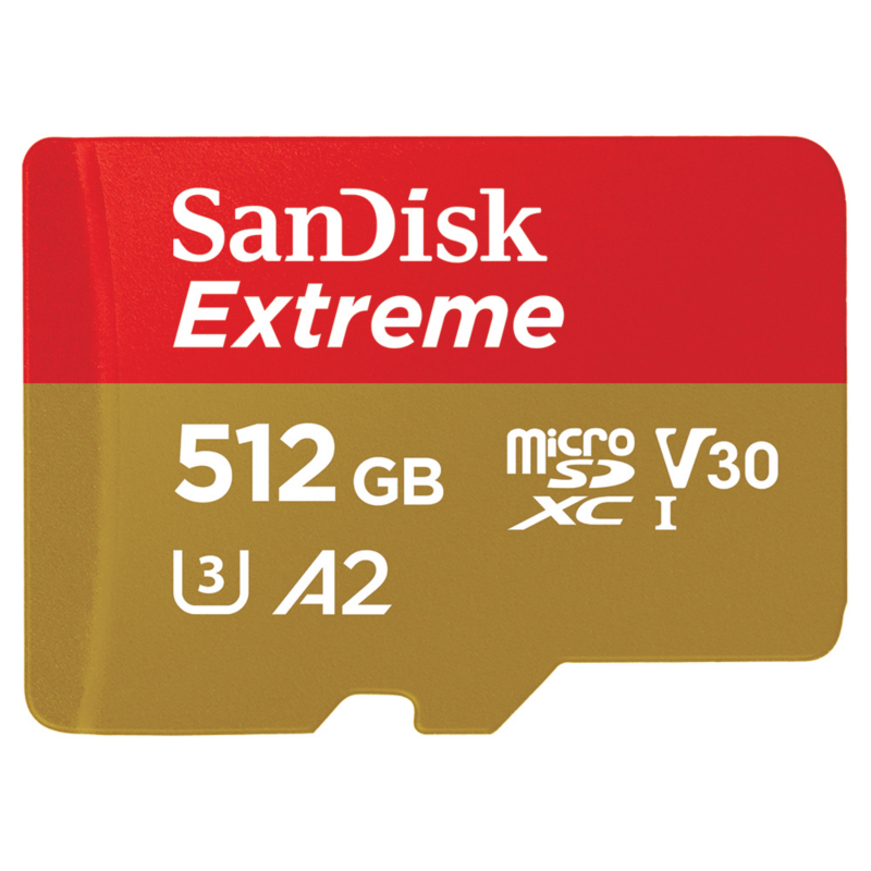 Sandisk  Extreme 512GB microSDXC Speicherkarte Kit bis 160MB/s, C10, U3, V30, A2 | 00619659173760