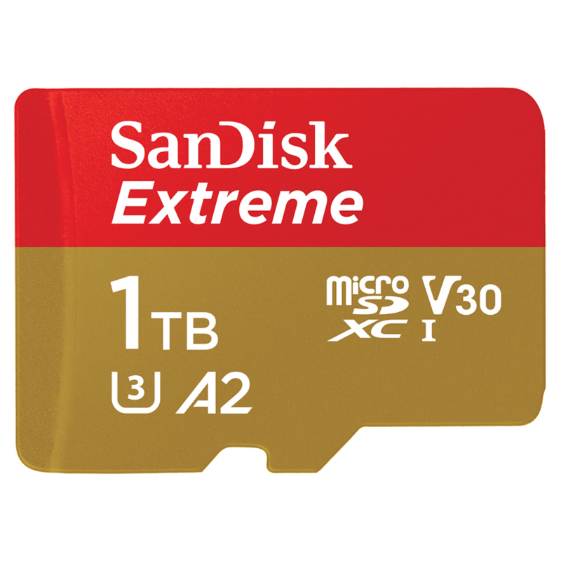 Sandisk  Extreme 1 TB microSDXC Speicherkarte Kit bis 160MB/s, C10, U3, V30, A2 | 00619659173739