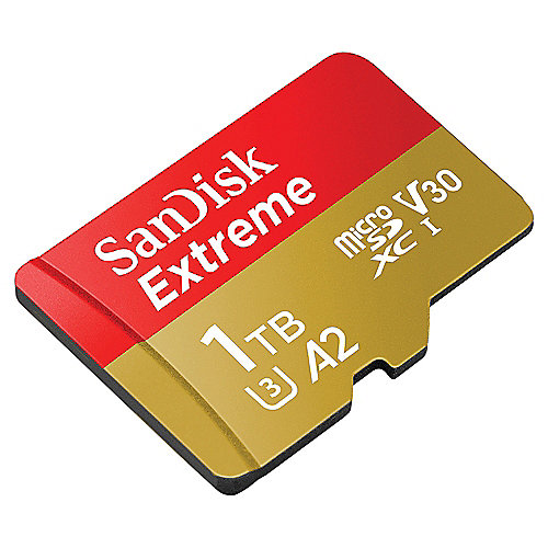 SanDisk Extreme 1 TB microSDXC Speicherkarte Kit bis 160MB/s, C10, U3, V30, A2