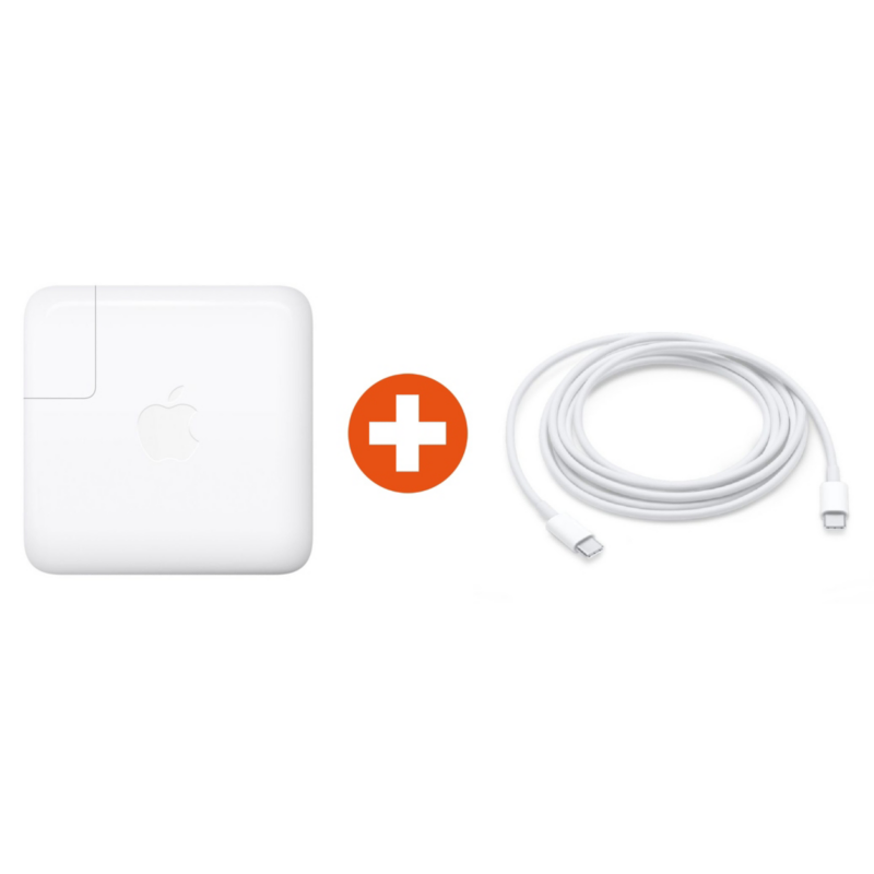 Apple  61W USB-C Power Adapter + 2m USB-C Ladekabel für Macbook Pro Bundle | 00190198834560