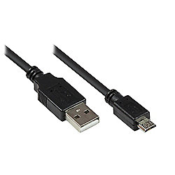 Good Connections USB2.0 Kabel St. A an St. Micro B, schwarz, 0,3m