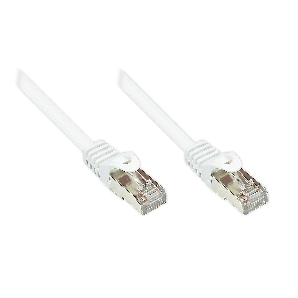Good Connections Patchkabel, Cat. 5e, SF/UTP, PVC, 100MHz, weiß, 3m