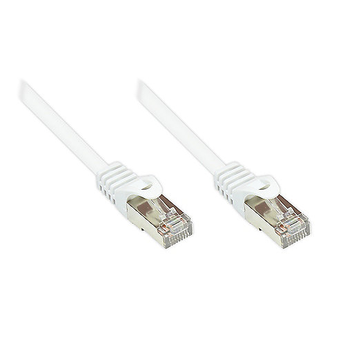 Good Connections Patchkabel, Cat. 5e, SF/UTP, PVC, 100MHz, weiß, 3m