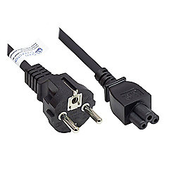 Good Connections Netzkabel Schutzkontakt an C5 (gerade) schwarz, 1,8m