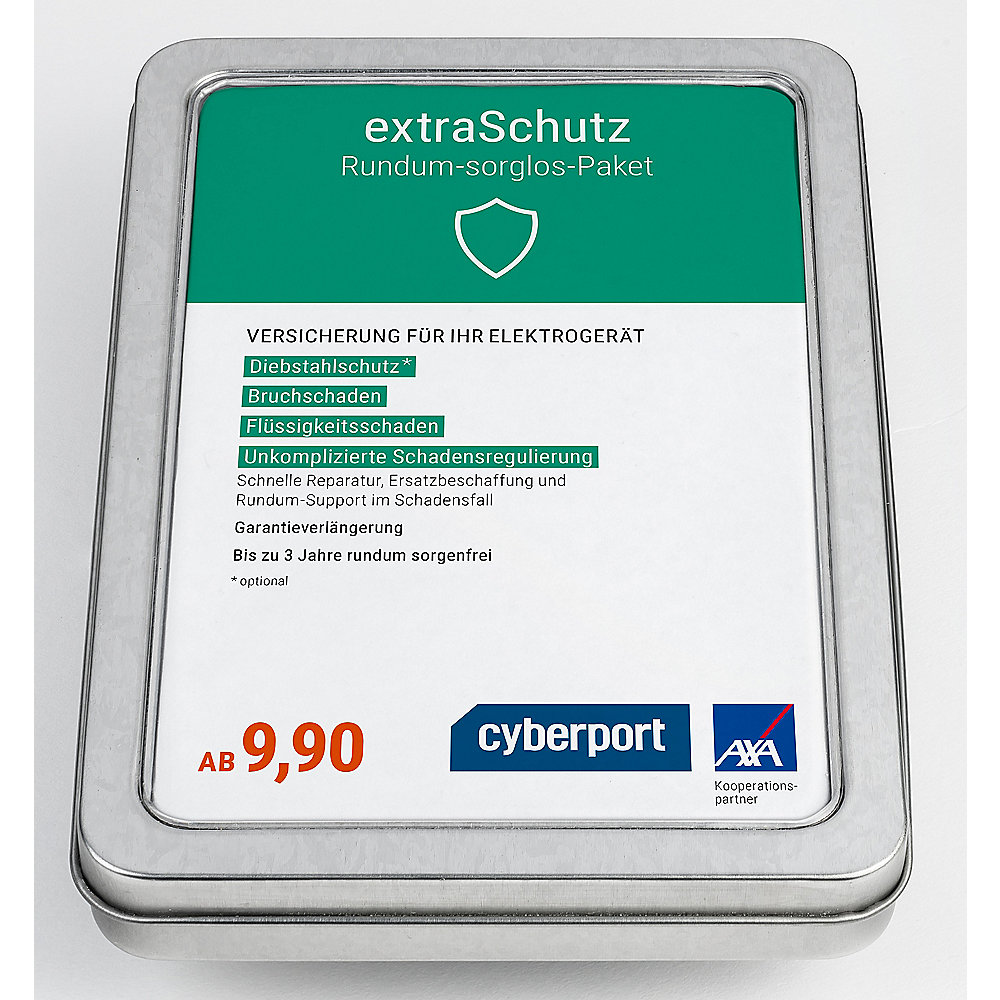 Cyberport extraSchutz 36 Monate ohne Diebstahlschutz (300 bis 400 Euro)