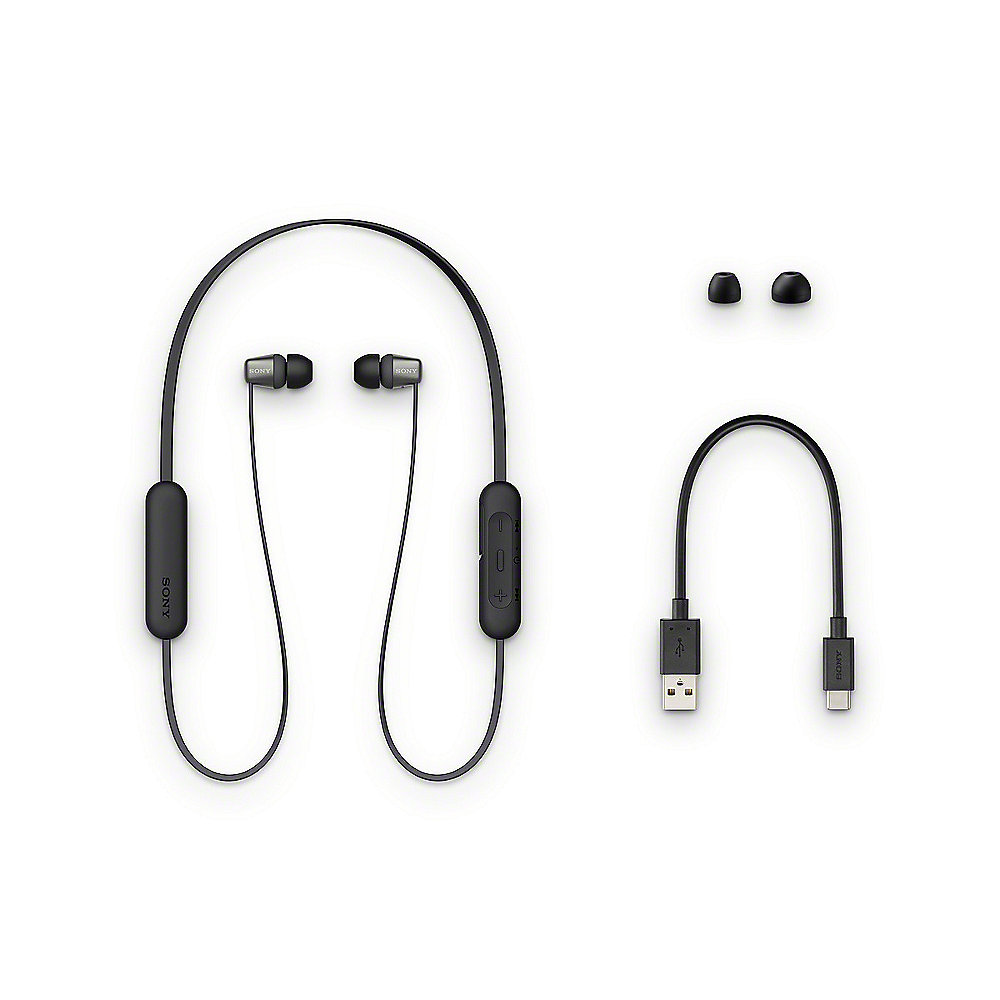 Sony WI-C310 Bluetooth InEar Kopfhörer Voice Assistant Neckband schwarz-metallic