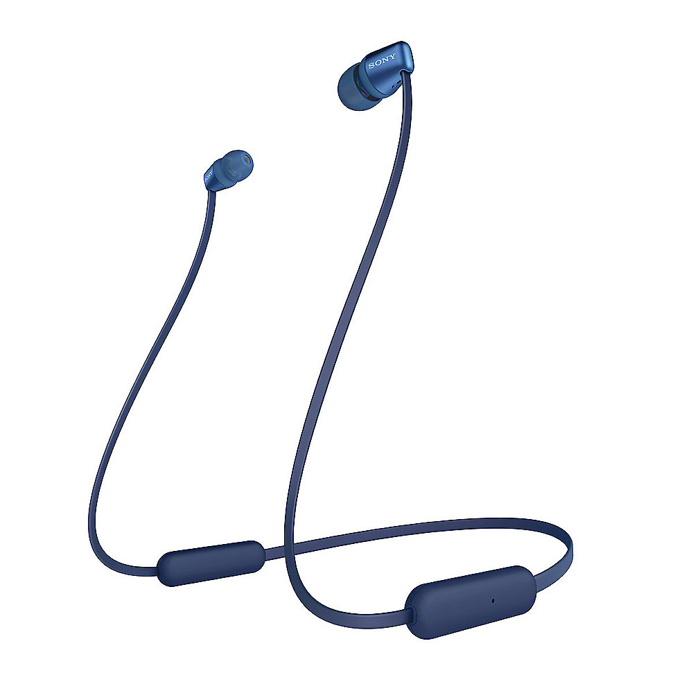 Sony WI-C310 Bluetooth In Ear Kopfhörer Voice Assistant Neckband blau-metallic