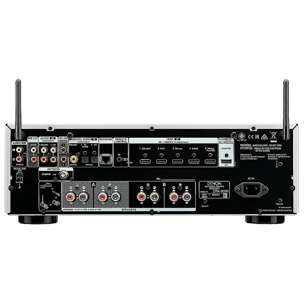 Denon DRA-800H Stereo-Netzwerk-Receiver silber 145W/Kanal HEOS/AirPlay/Alexa