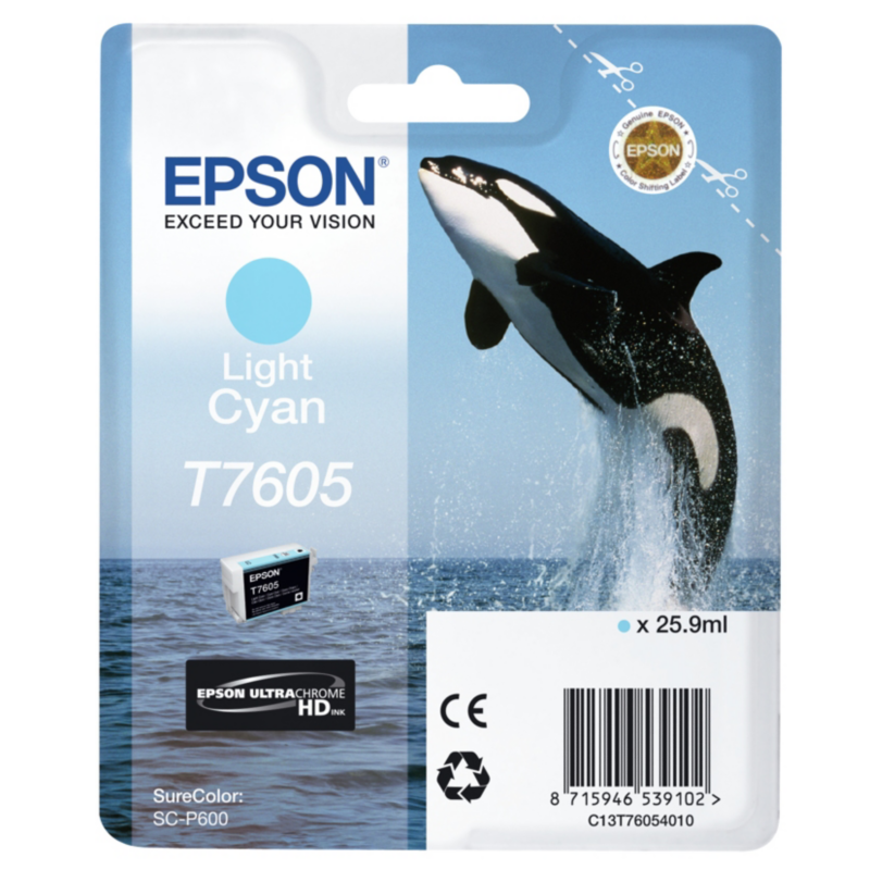 Epson  C13T76054010 Druckerpatrone T7605 Light Cyan SC-P600 | 08715946539102