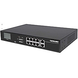 Intellinet 8-Port Gigabit Ethernet PoE+ Switch mit 2 RJ45-Uplink-Ports