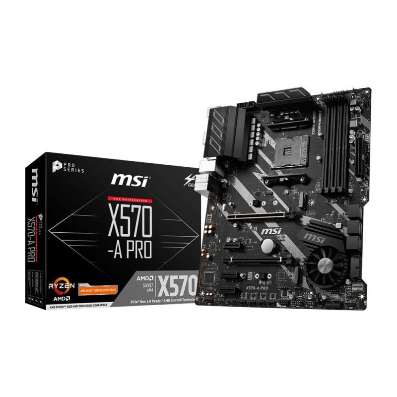 MSI  X570-A Pro ATX Mainboard Sockel AM4 M.2/USB3.2/HDMI | 04719072652524