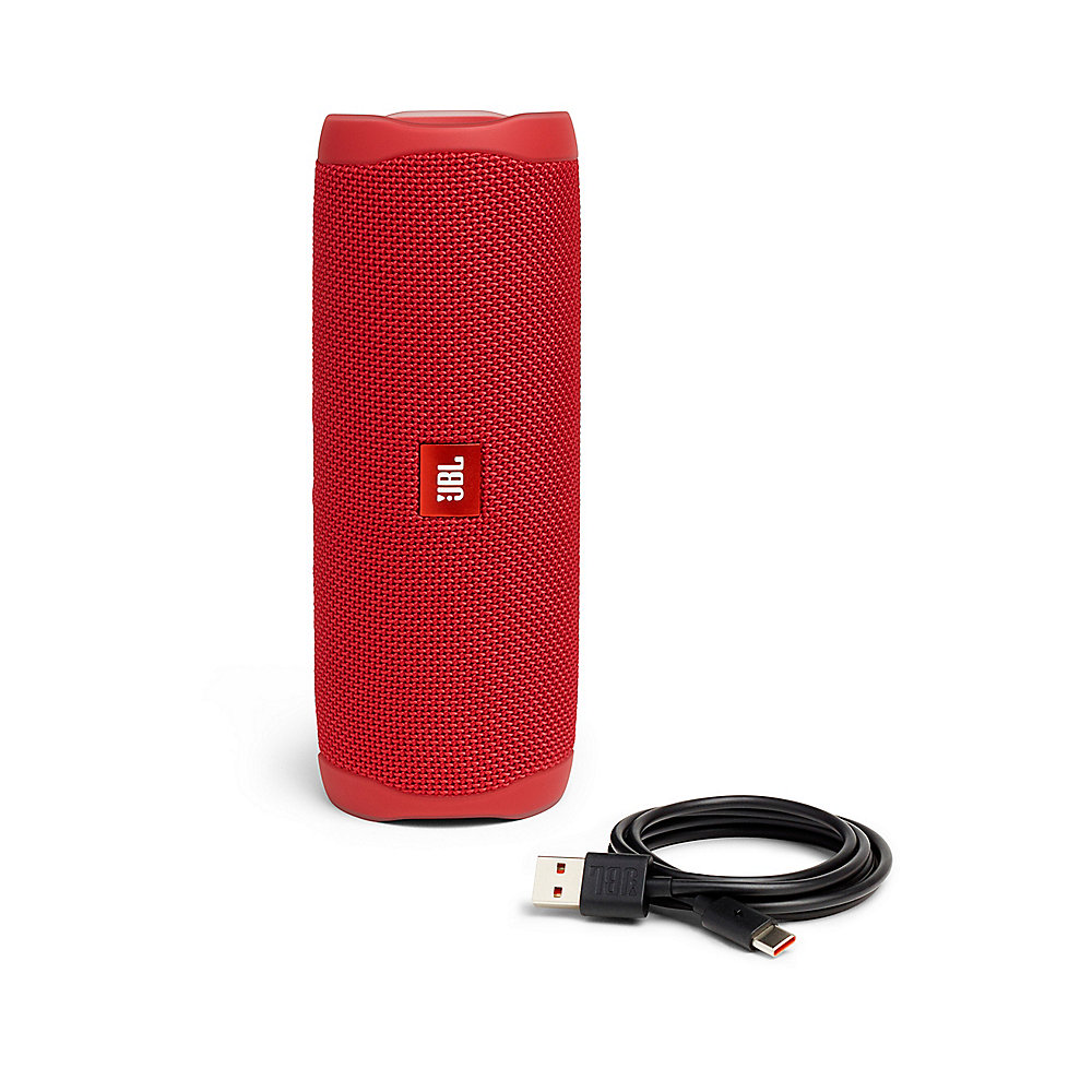 JBL Flip 5 Bluetooth Lautsprecher wasserdicht mit Akku Rot