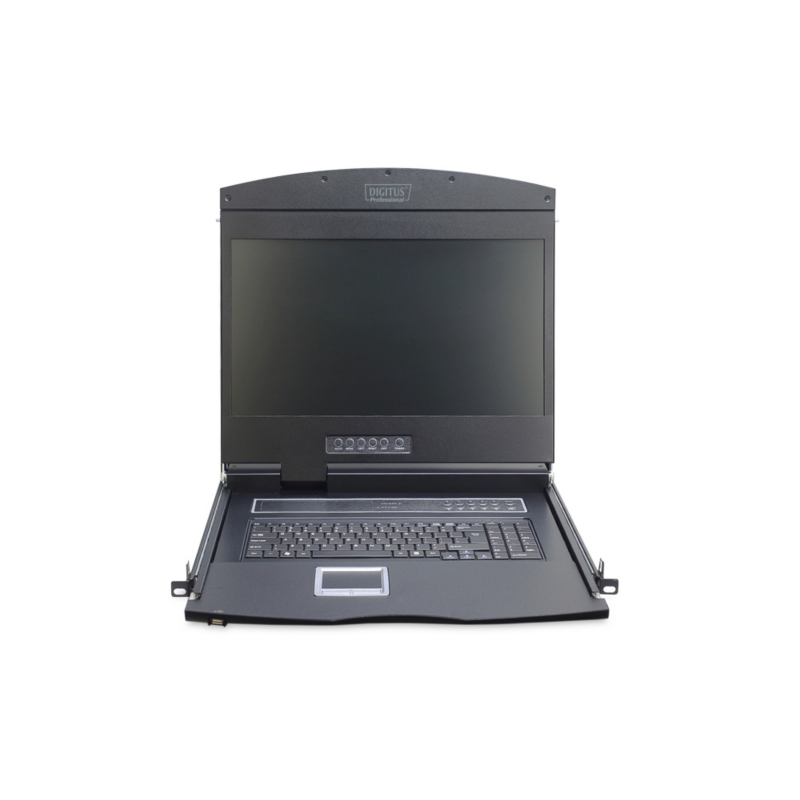 Digitus  Professional Modulare Konsole mit 19″ TFT (48,3cm), 16-Port KVM and Touch | 04016032449362