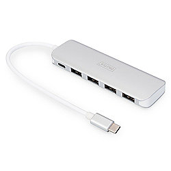 DIGITUS USB-C Hub 4-Port Hub (USB 3.0) silber