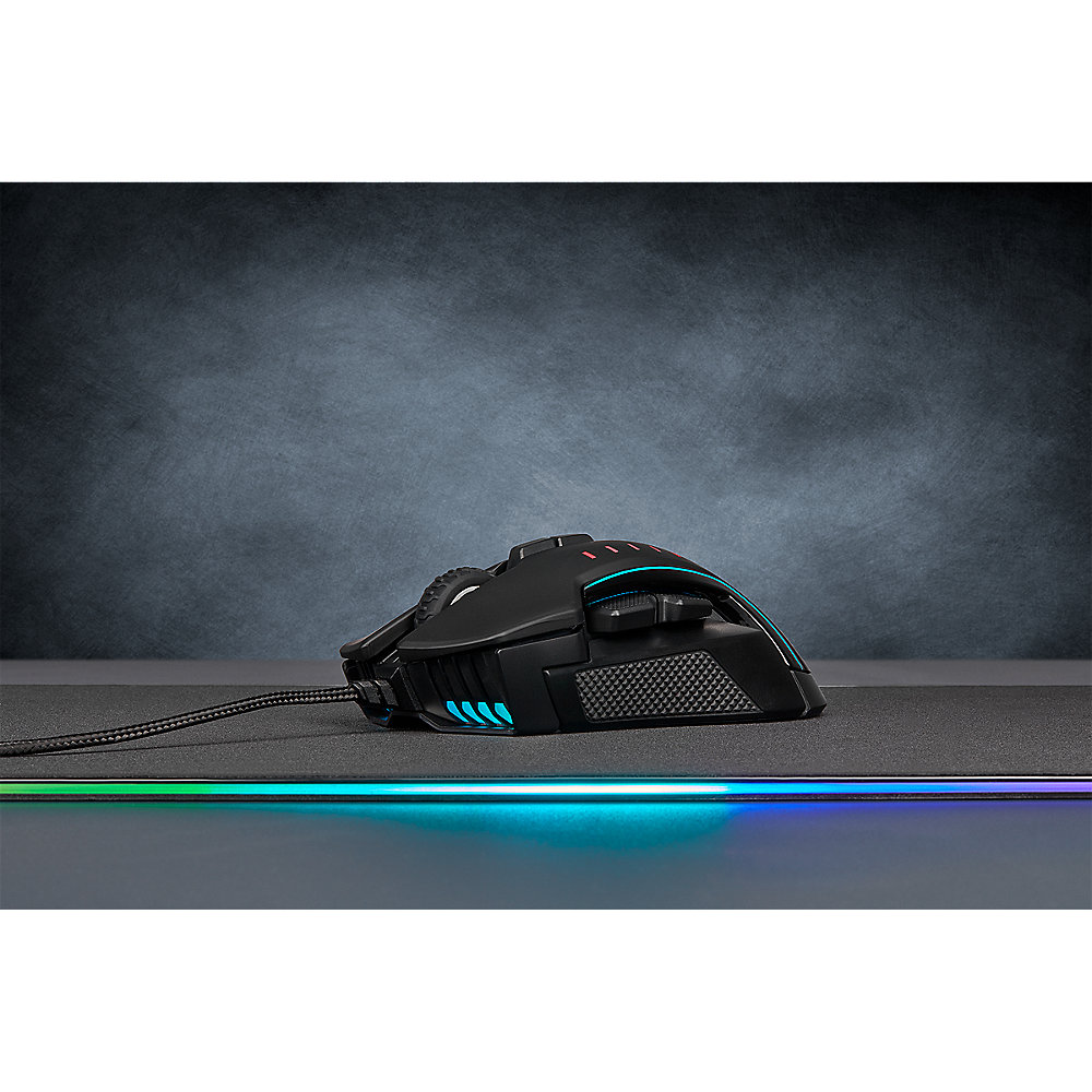 Corsair GLAIVE RGB PRO Gaming Maus 18.000 dpi schwarz