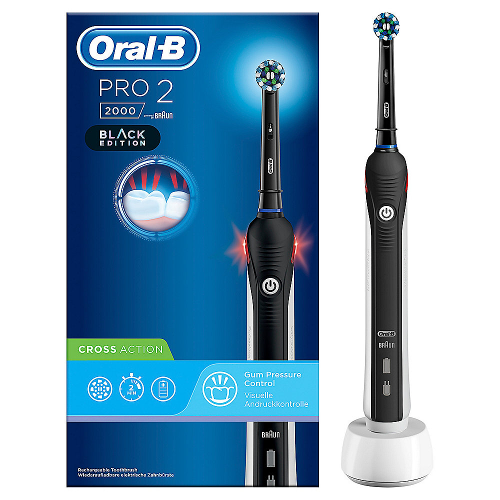 Oral-B Pro 2 2000 Black Edition Elektrische Zahnbürste