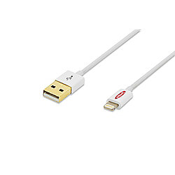 ednet iPhone&reg; Lightning-USB Daten-/Ladekabel, wei&szlig;