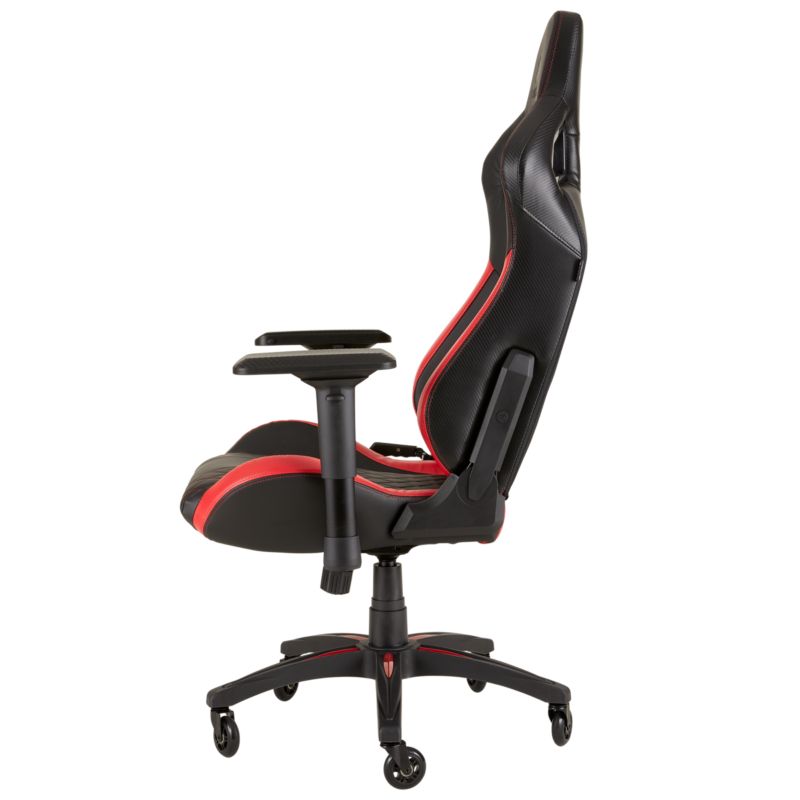 corsair  t1 race gaming chair  schwarzrot