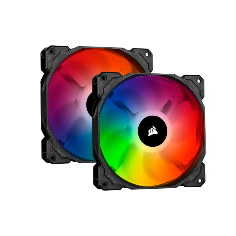 Corsair  iCue SP140 LED RGB Pro Gehäuse Lüfter 140 mm 2er, mit Lightning Node | 00840006609278